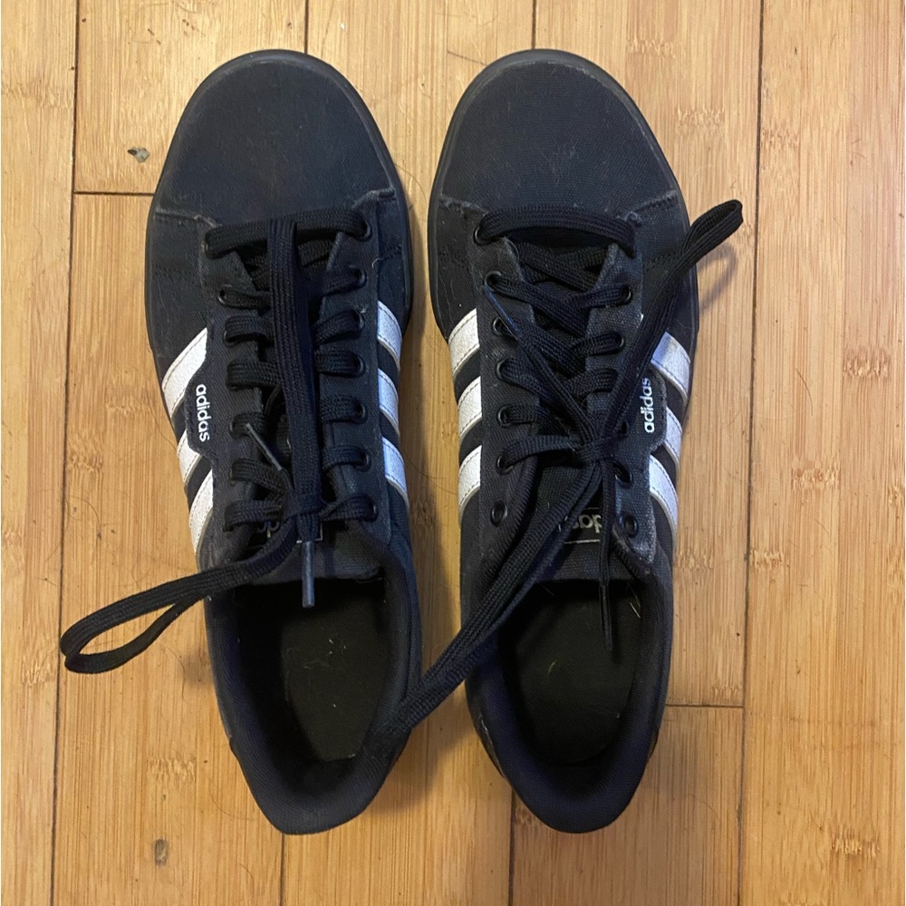 Black and white canvas adidas